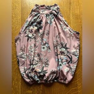 Sleeveless Dusty Rose blouse